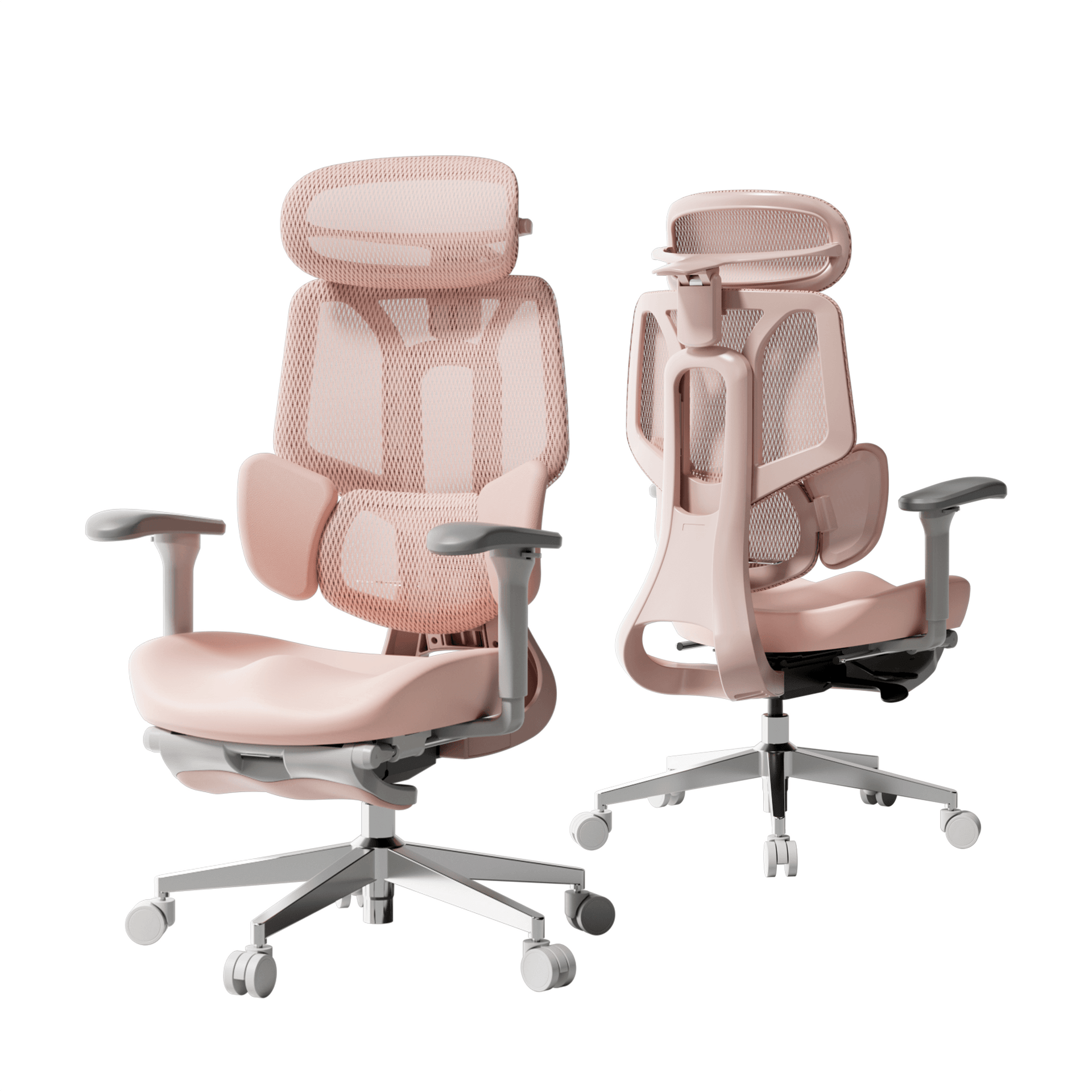 HBADA E3 Chaise de bureau ergonomique rose