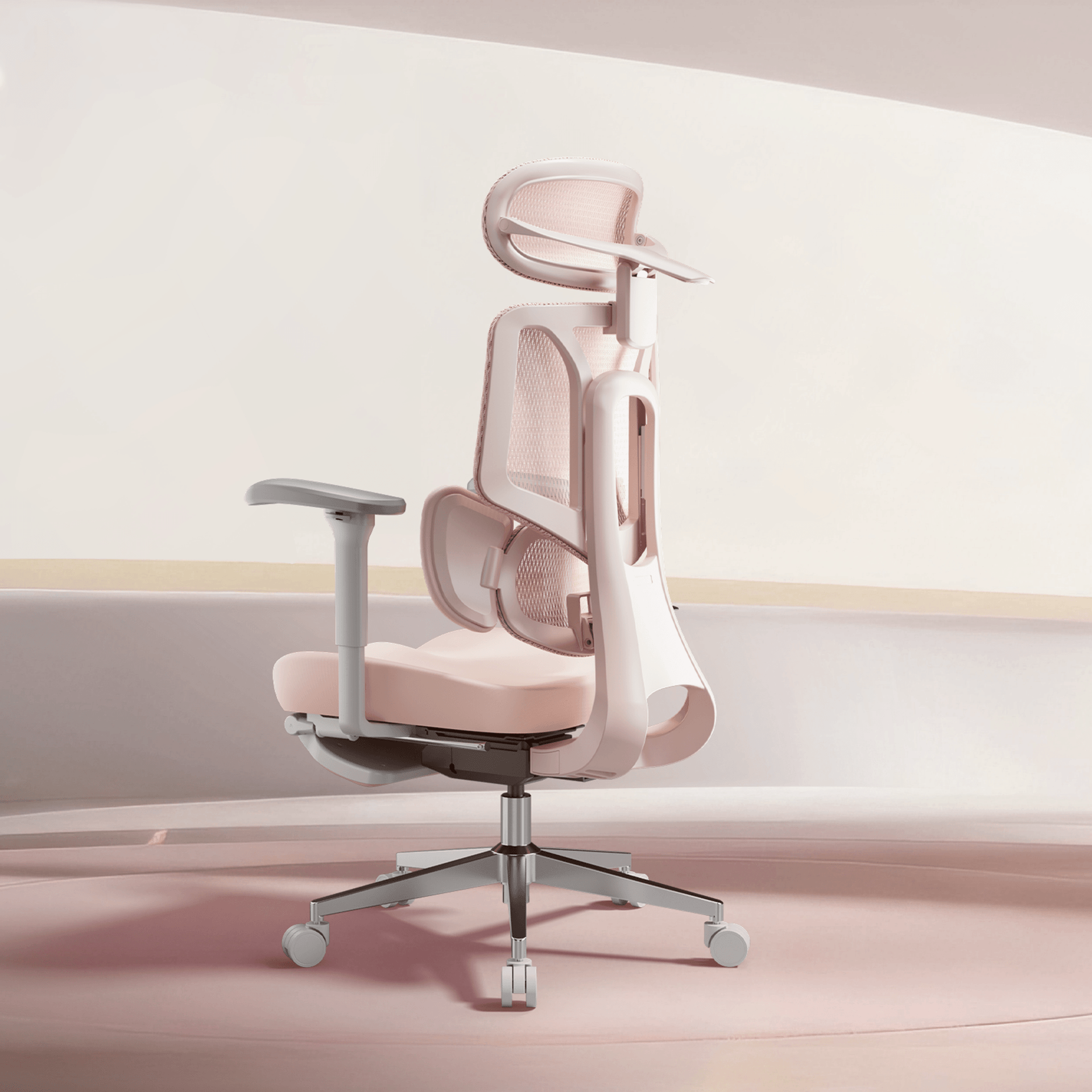 HBADA E3 Chaise de bureau ergonomique rose