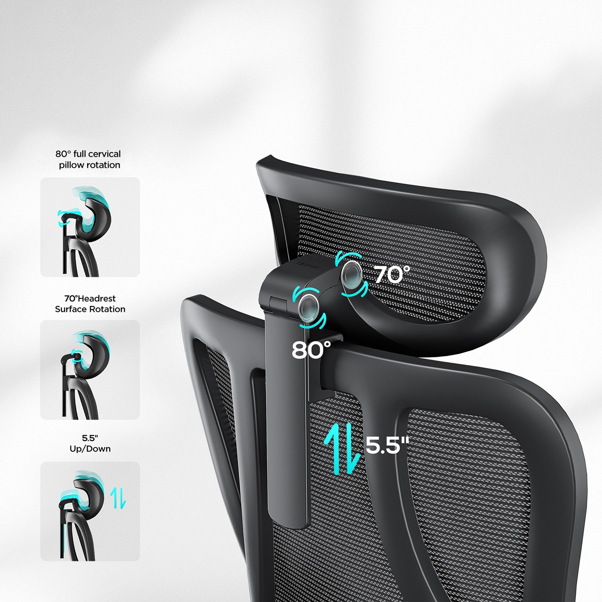 Hbada_P3_office_Chair with footrest upgrade black headrest