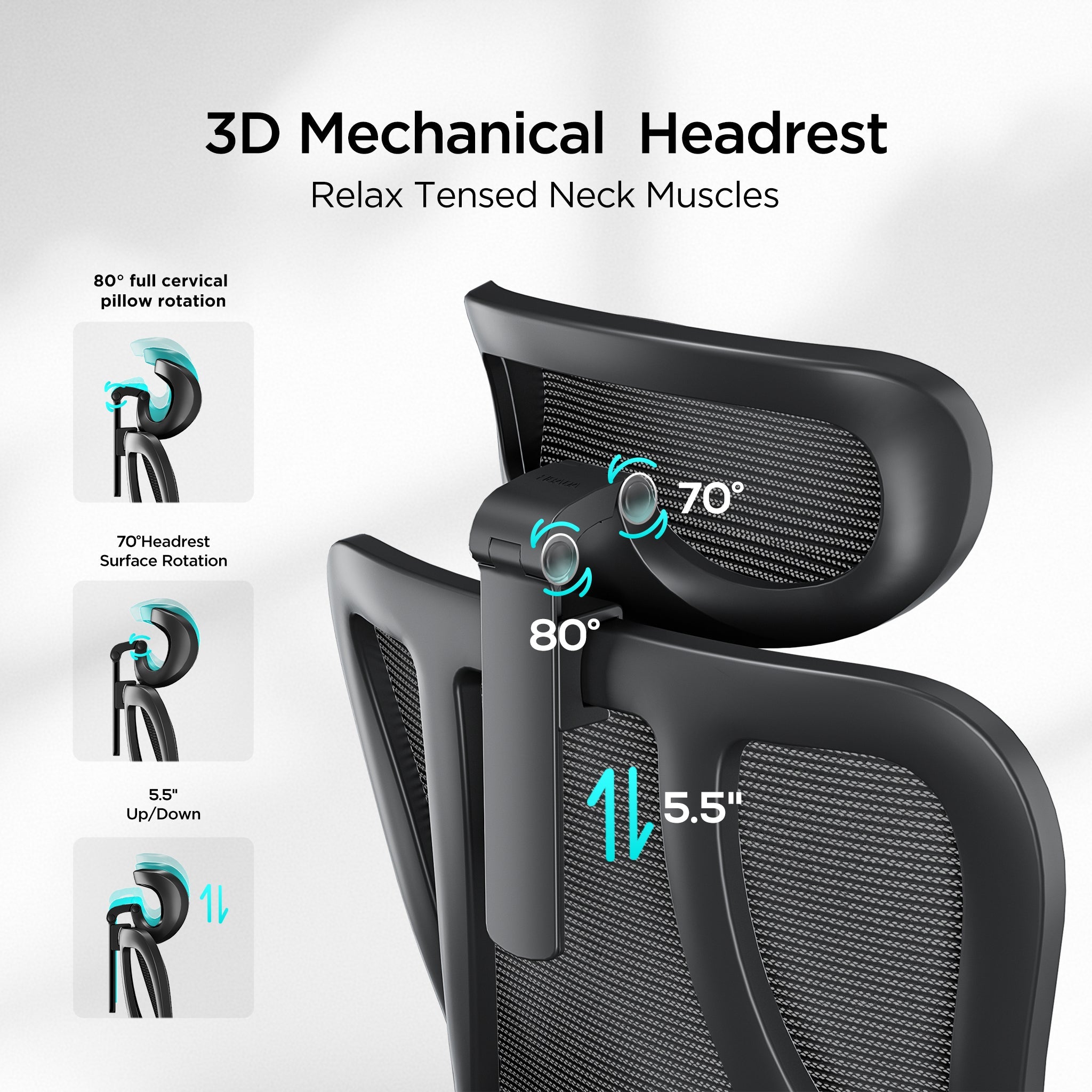 Hbada_P3_office_Chair without footrest black upgrade headrest