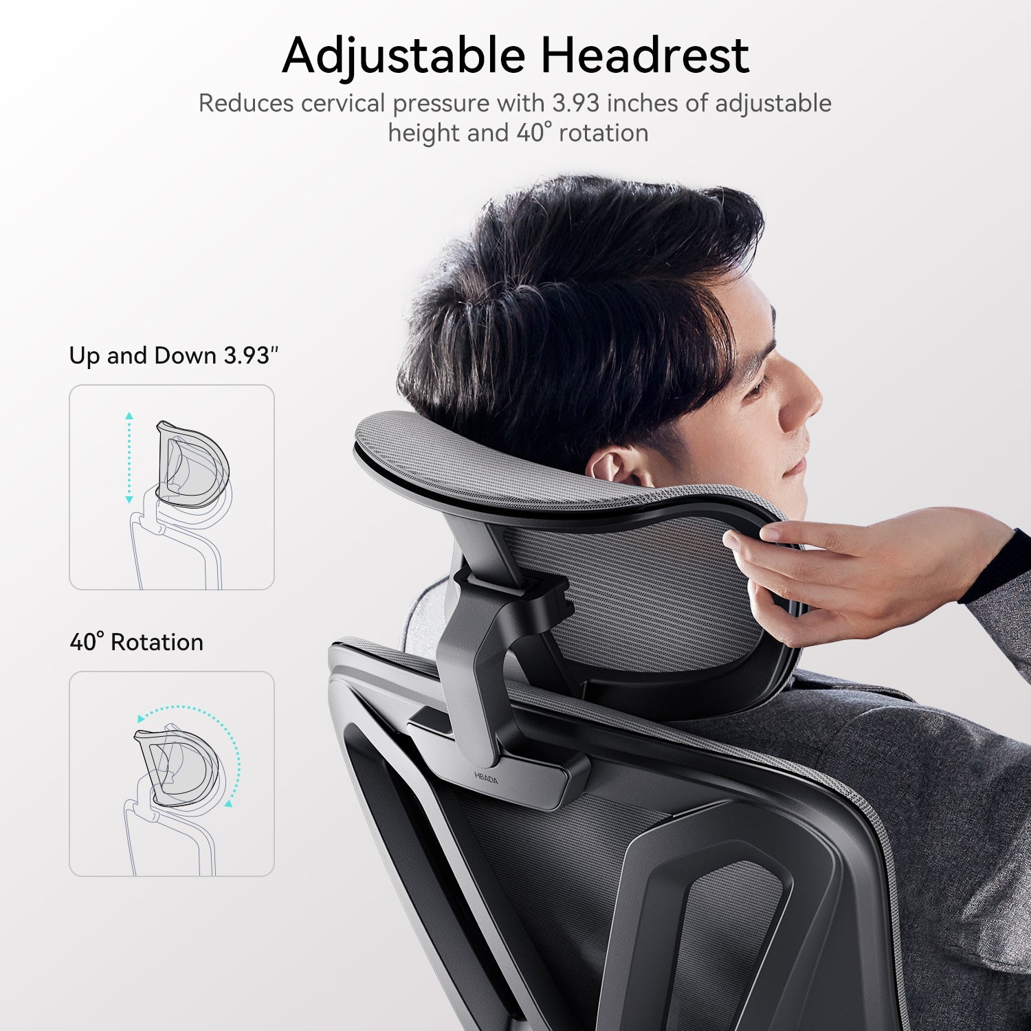 Hbada_P3_office_Chair without footrest gray headrest