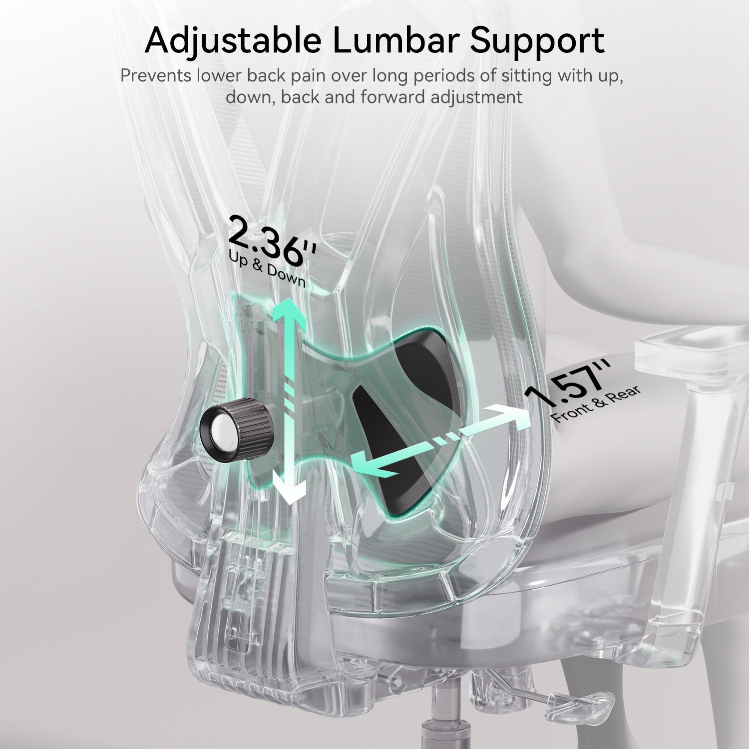 Hbada_P3_office_Chair without footrest gray lumbar support
