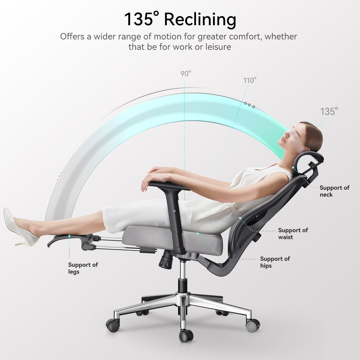 Hbada_P3_office_Chair without footrest gray reclining angle