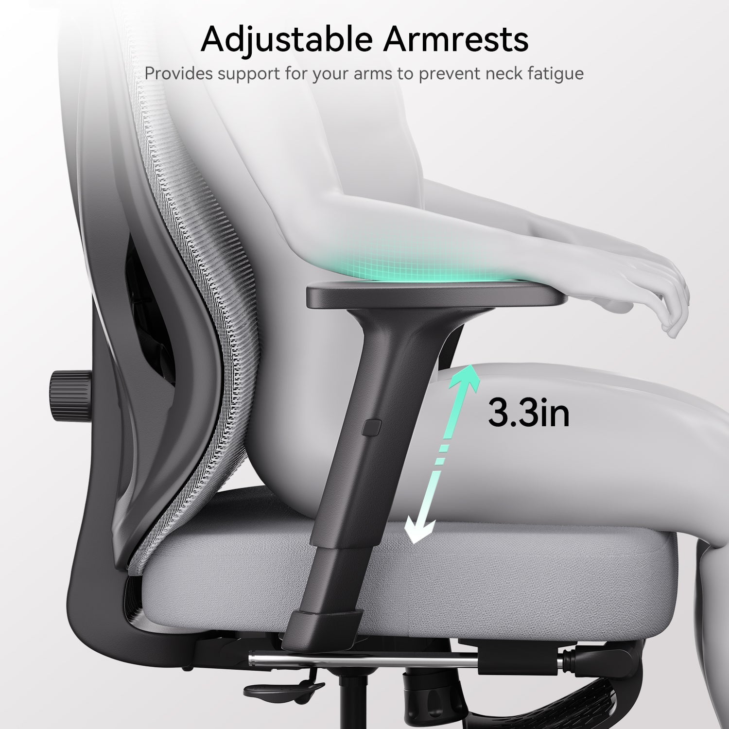Hbada_P3_office_Chair without footrest gray armrests