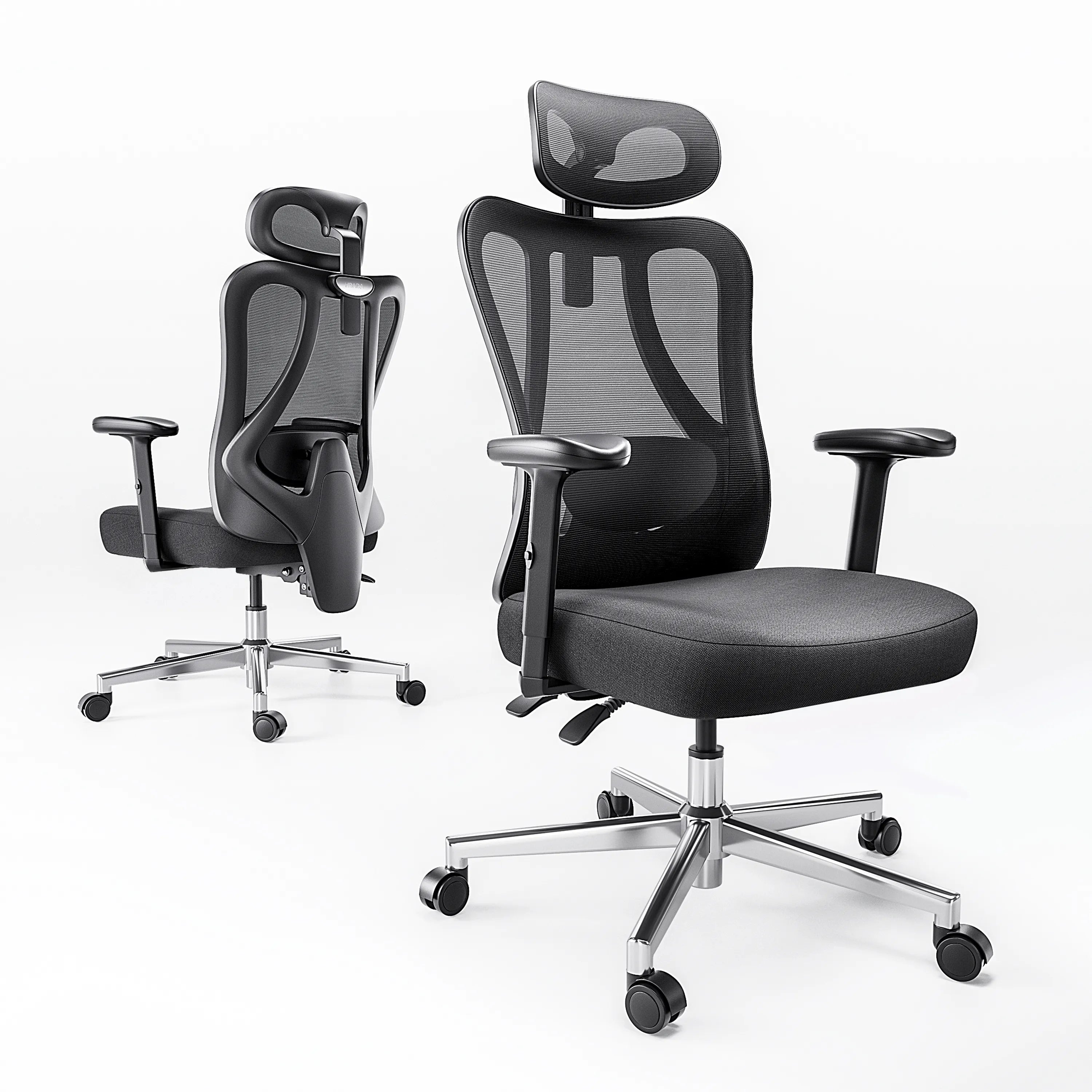Hbada_P3_office_Chair without footrest black back/front