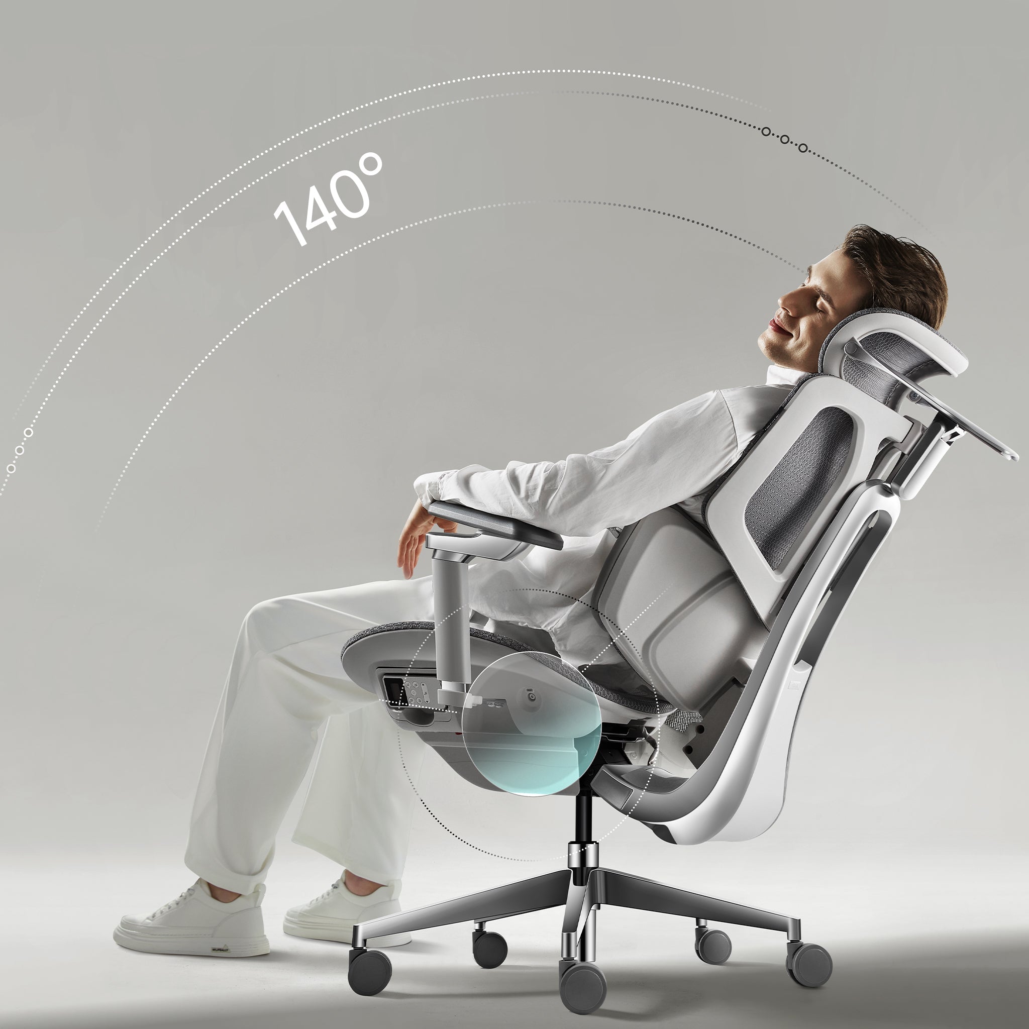 Hbada X7 Smart Ergonomic Chair reclining angle