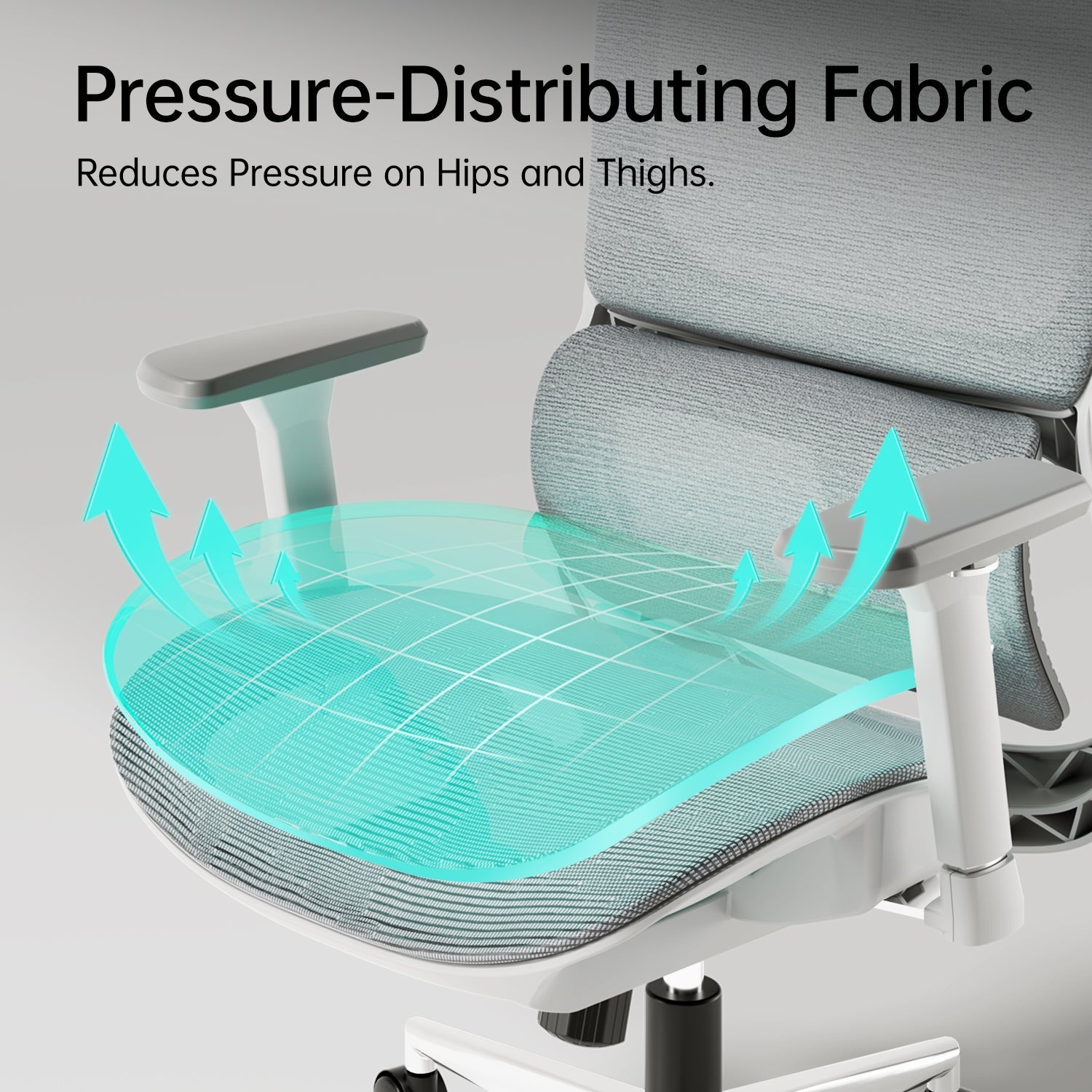 HBADA P2 Air Ergonomic Office Chair mesh gray seat