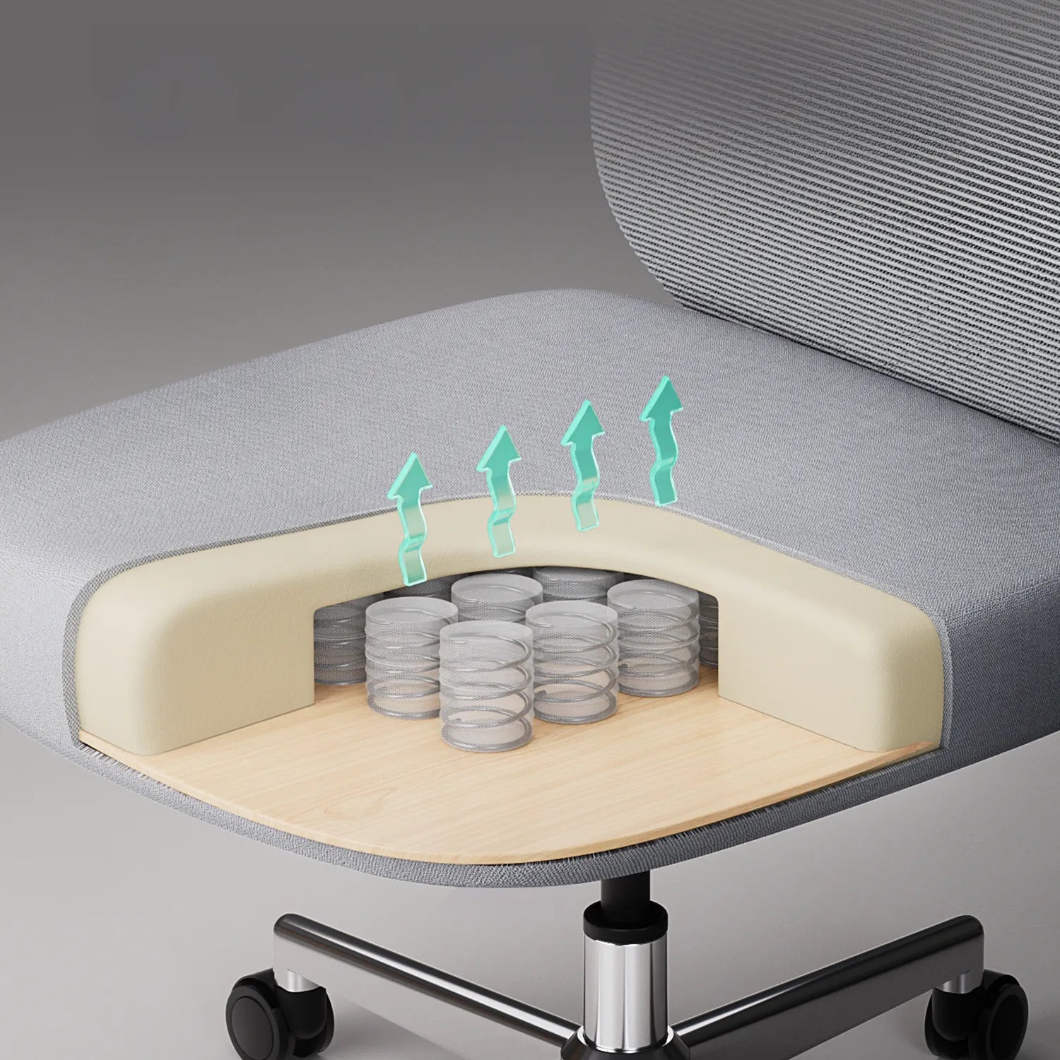 HBADA P5 Ergonomic Office Chair with Footrest seat
